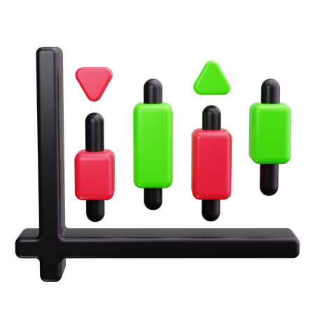 Candlestick Chart  3D Icon