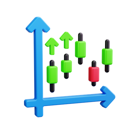 Candlestick Chart  3D Icon