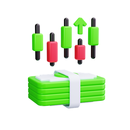 Candlestick Chart  3D Icon