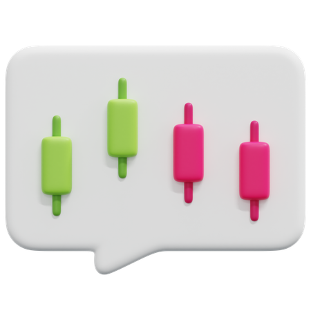 Candlestick Chart  3D Icon