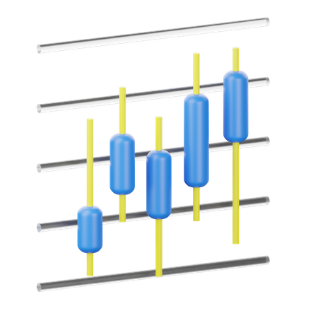 Candlestick Chart  3D Icon
