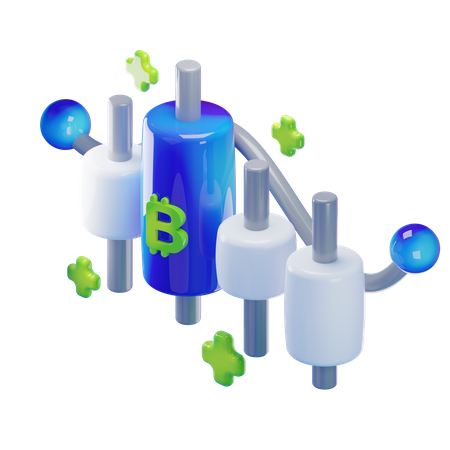 Candlestick chart  3D Icon