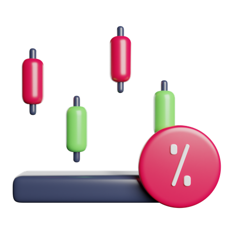 Candlestick Chart  3D Icon