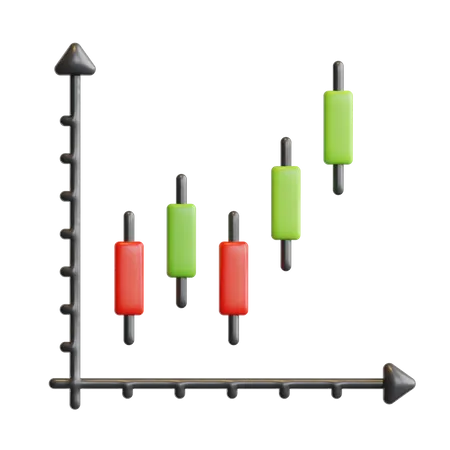 Candlestick chart  3D Icon