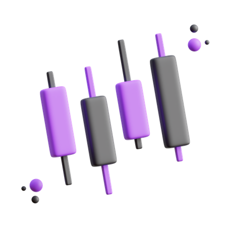 Candlestick Graph  3D Icon