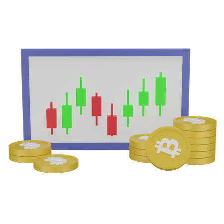 Candlestick Graph  3D Icon