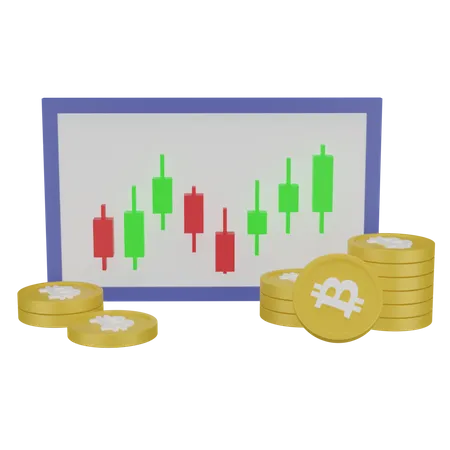 Candlestick Graph  3D Icon