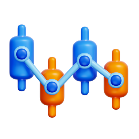 Candlestick Graph  3D Icon