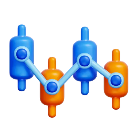 Candlestick Graph  3D Icon