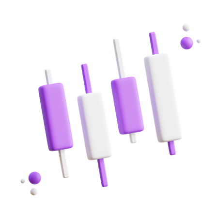 Candlestick Graph  3D Icon