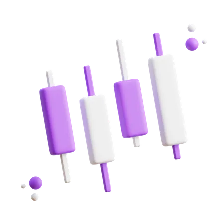 3 D Candle Stick Icon 3D Icon