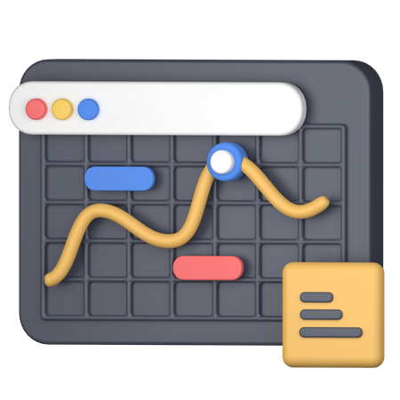 Candlestick movement  3D Icon