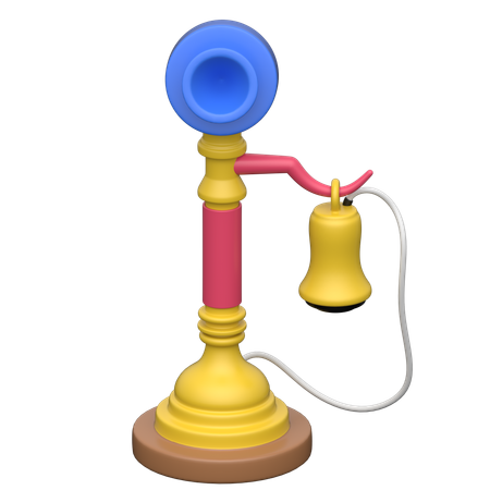 촛대 전화  3D Icon