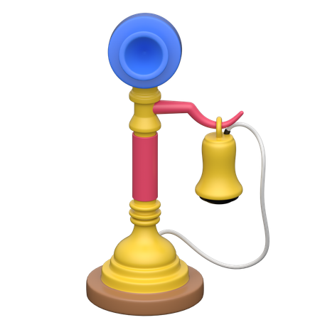 Candlestick telephone  3D Icon