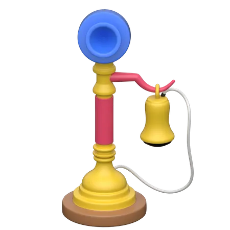 Candlestick telephone  3D Icon