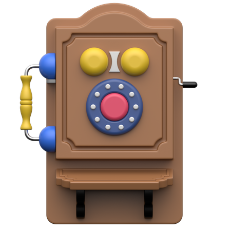 Candlestick wall telephone  3D Icon