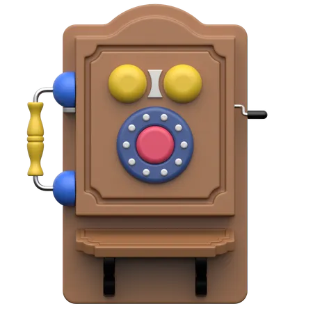 Candlestick wall telephone  3D Icon