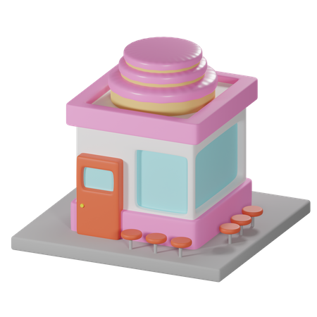Candy and Cake Store  3D Icon