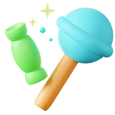 Candy And Lollipop  3D Icon