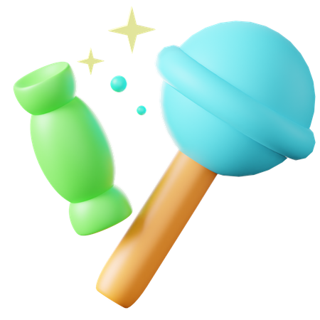 Candy And Lollipop  3D Icon