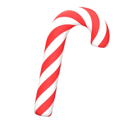 Candy Cane 3 D Icon 3D Icon