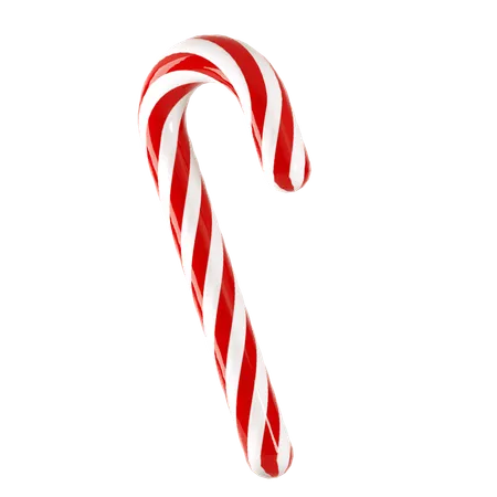 Candy Cane Illustration In 3 D Design 3D Icon