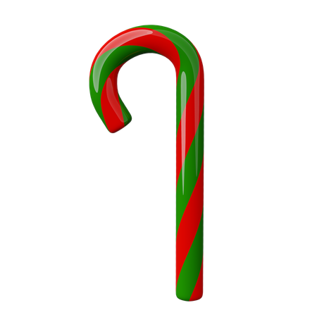 Candy Cane  3D Icon