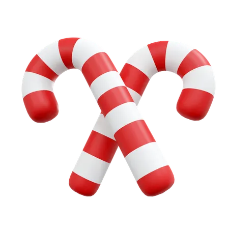 Candy Cane  3D Icon