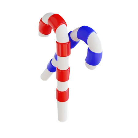 Candy Cane  3D Icon