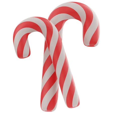 Candy Cane  3D Icon