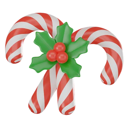 Candy Cane  3D Icon