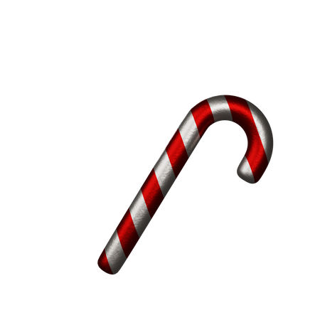 Candy Cane  3D Icon