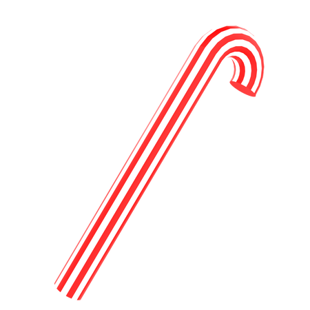 Candy Cane  3D Icon