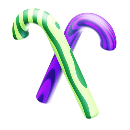 Candy Cane  3D Icon