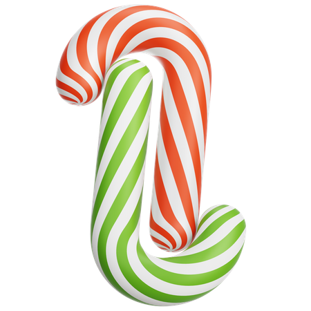 Candy Cane  3D Icon