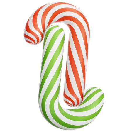 Candy Cane  3D Icon