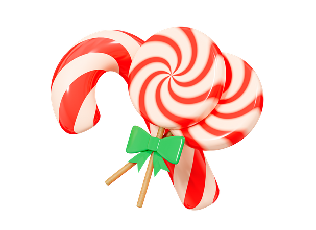 Candy Cane  3D Icon