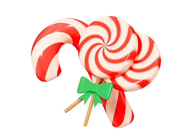 Candy Cane  3D Icon