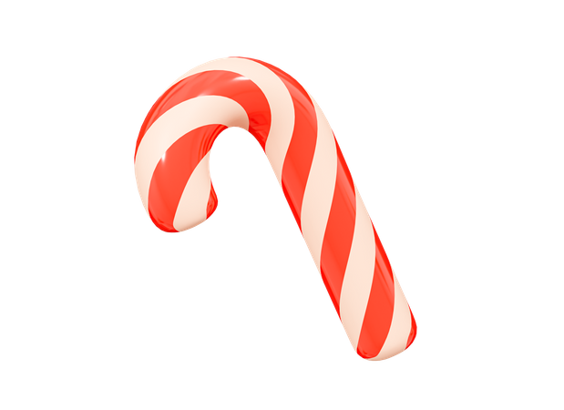 Candy Cane  3D Icon