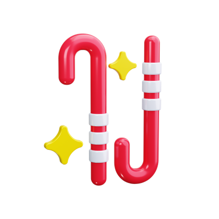 Candy Cane  3D Icon