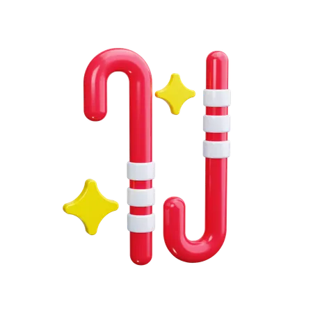 Candy Cane  3D Icon