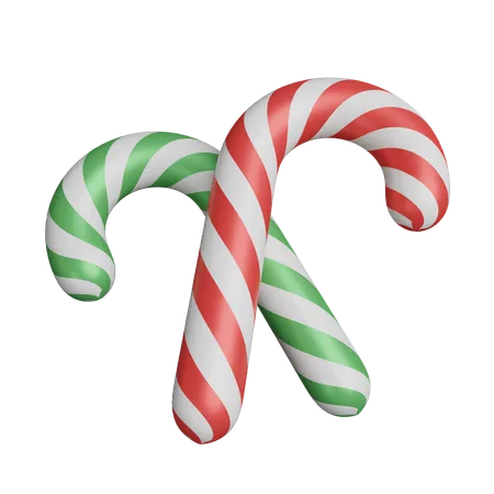 Candy Cane  3D Icon