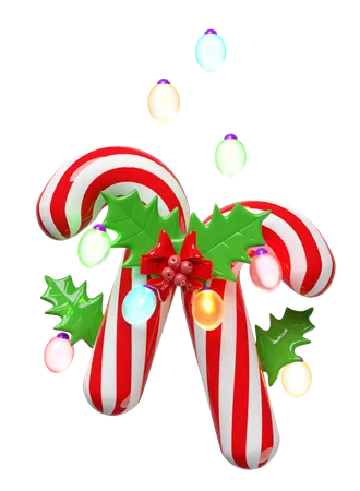 Candy Cane  3D Illustration