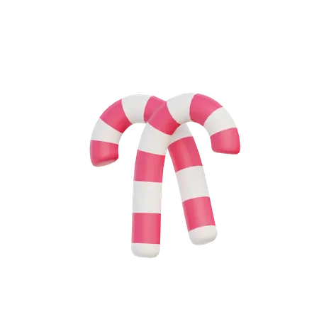 Candy Cane  3D Illustration