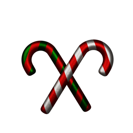 Candy Cane 3D Icon