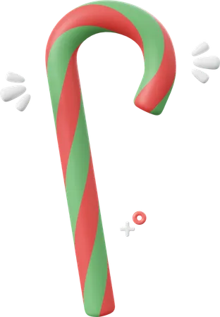 Christmas Candy Cane Christmas Theme Elements 3 D Illustration 3D Icon