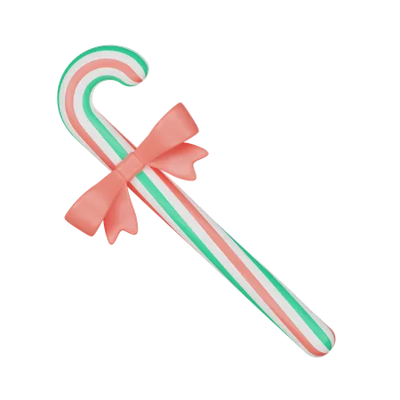Christmas Candy Cane 3 D Rendering 3D Icon