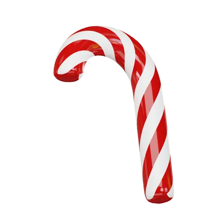 Candy Cane 3 D Icon 3D Icon