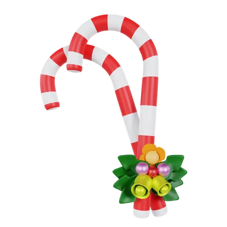 Candy Cane Stick  3D Icon