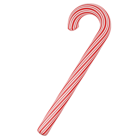 Candy Cane Stick 3D Icon